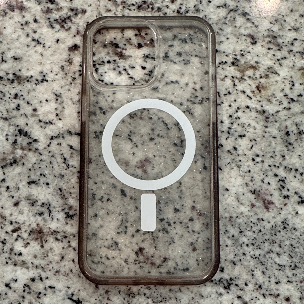 Clear Sparkly MagSafe-Compatible iPhone 15 Pro Max Case